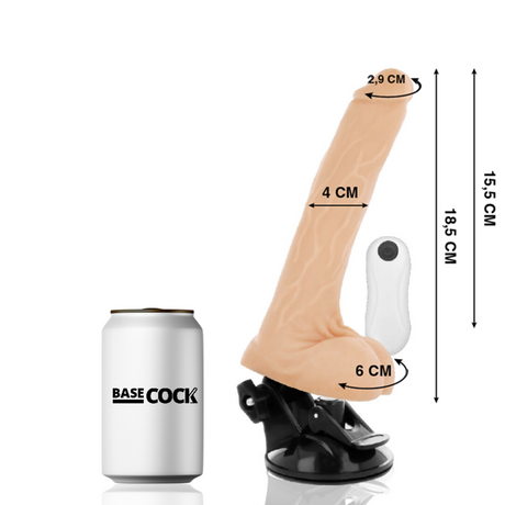 Basecock - Artikulierbarer Vibrator Natürlich Fernbedienung 18.5 cm-x-4 cm
