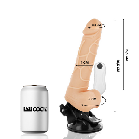 Basecock - Realistischer Natürlicher mit Fernbedienung Vibrator 18.5 cm-x-4 cm