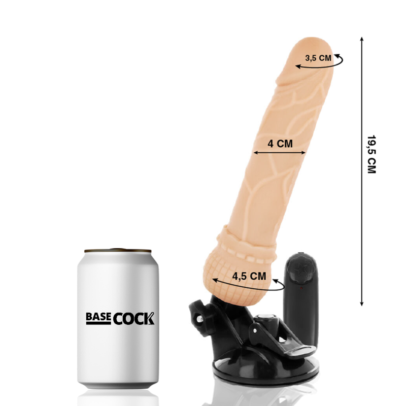 Basecock - Realistischer Vibrator mit Fernbedienung Natürlicher 19.5 cm-x-4 cm