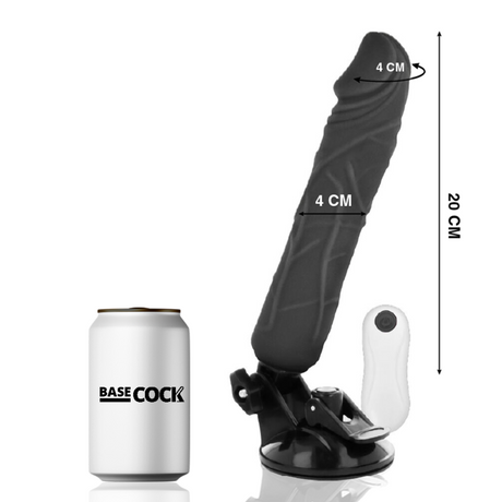 Basecock - Realistischer Vibrator mit Fernbedienung Schwarz 20 cm-x-4 cm