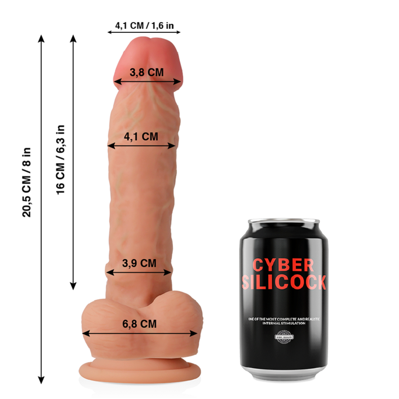 Cyber Silicock - Ultra-Realistischer. Weicher Flüssiger Silikon-Dong 20.5 cm-x-4.1 cm