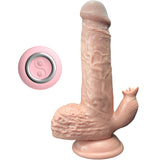 Armony - Realistischer Vibrator & Stoßdildo mit Zungenstimulator 19 cm