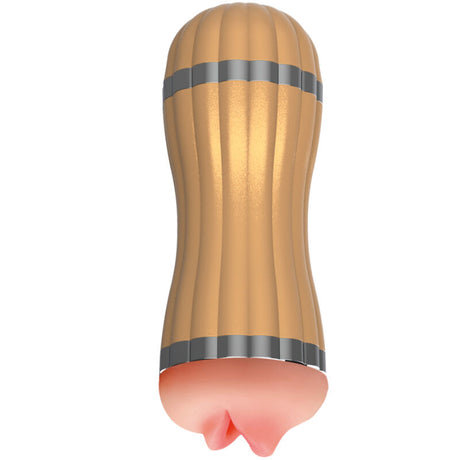 Masturbator Bevis Doppel- für Vagina & Mund ohne Vibration Gold.1