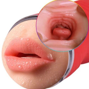 Armony - Doppelter Vagina- und Mund-Roter Masturbator