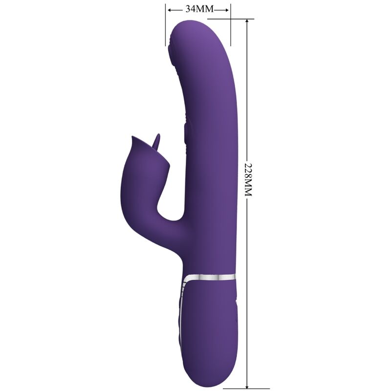 Pretty Love - Kaninchenvibrator mit Lila Lecken