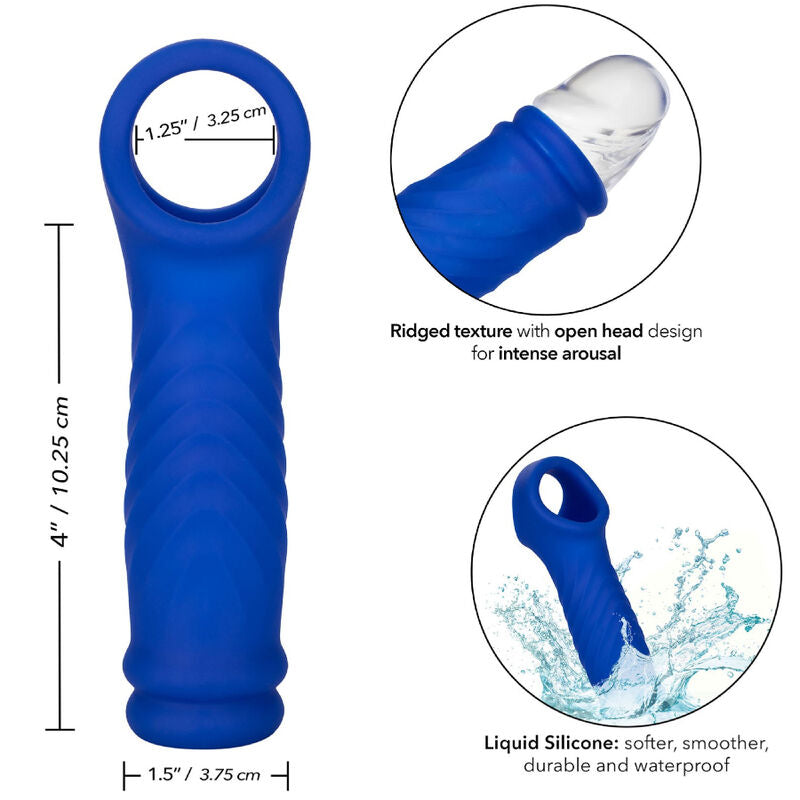 Calexotics - Admiral Wave Penis Cover Flüssiges Silikon Blau