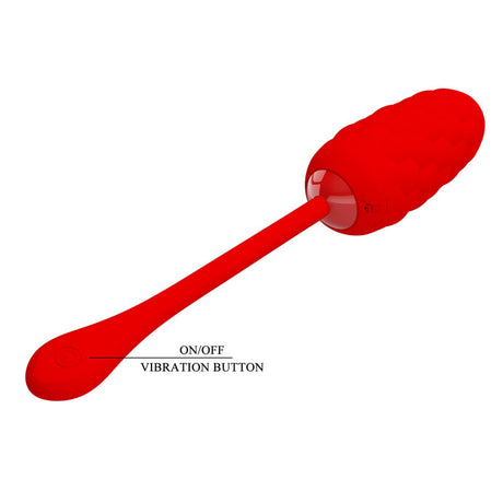 Vibrator Vibrierendes Ei mit Roter Wiederaufladbarer Meerestextur.6