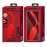 Pretty Love - Vibrierendes Ei mit Roter Wiederaufladbarer Meerestextur