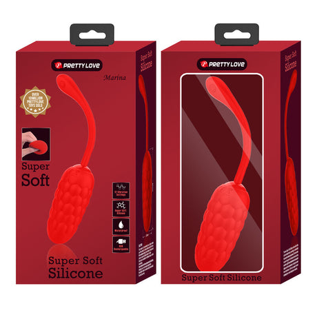 Vibrator Vibrierendes Ei mit Roter Wiederaufladbarer Meerestextur.8