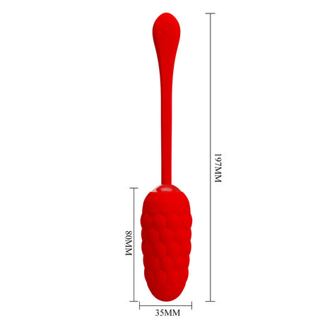 Vibrator Vibrierendes Ei mit Roter Wiederaufladbarer Meerestextur.5