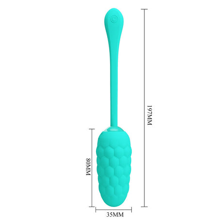 Vibrator Vibrierendes Ei mit Wiederaufladbarer Meerestextur in Aquagrün.5