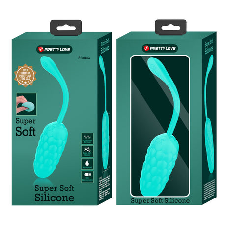 Vibrator Vibrierendes Ei mit Wiederaufladbarer Meerestextur in Aquagrün.8