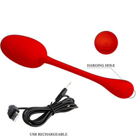 Vibrator Knucker Red Wiederaufladbares Vibrations-Ei Rot.7