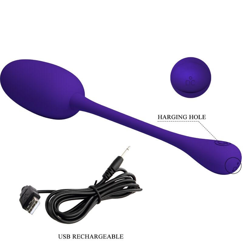 Pretty Love - Knucker Purple Wiederaufladbares Vibrations-Ei