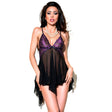 Chilirose - Cr 4074 Babydoll Violett & Schwarz S/M