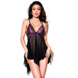 Chilirose - Cr 4074 Babydoll Violett & Schwarz L/XL