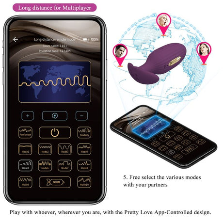 Pretty Love - Jefferson App-Gesteuerter Analstecker Lila