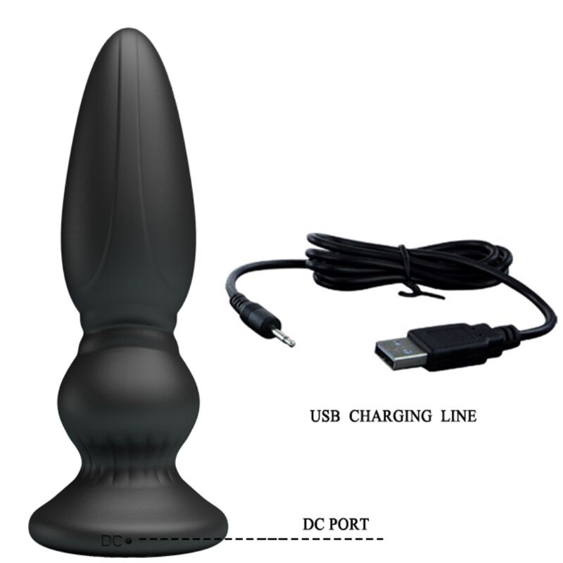 Mr Play - Leistungsstarker Vibrator mit Fernbedienung, Analstecker, Schwarz