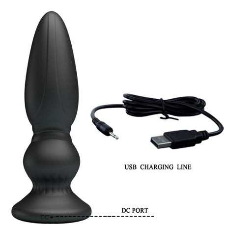Mr Play - Leistungsstarker Vibrator mit Fernbedienung, Analstecker, Schwarz