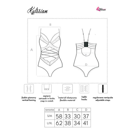 Livco Corsetti Fashion - Kylssiam Lc 90613 Körper Schwarz