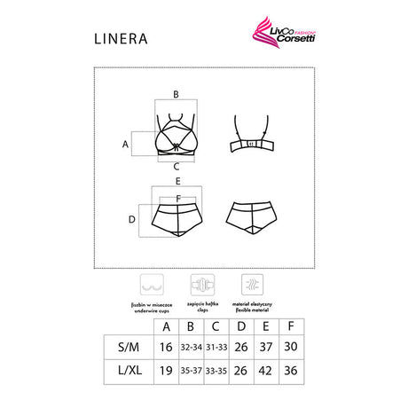 Livco Corsetti Fashion - Linera für die Senses-Kollektion Bh + Panty Schwarz