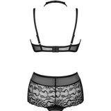 Livco Corsetti Fashion - Linera für die Senses Kollektion Bh + Panty Schwarz L/XL