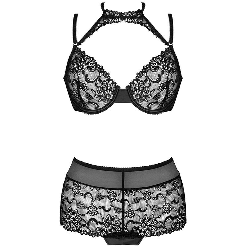 Livco Corsetti Fashion - Linera für die Senses Kollektion Bh + Panty Schwarz L/XL