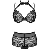 Livco Corsetti Fashion - Linera für die Senses Kollektion Bh + Panty Schwarz L/XL