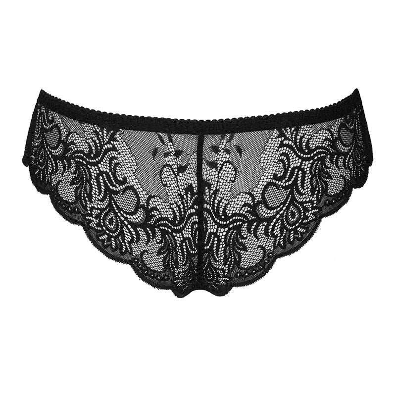 Livco Corsetti Fashion - Love Story Lc 90679 Panty Crotchless Schwarz L/XL