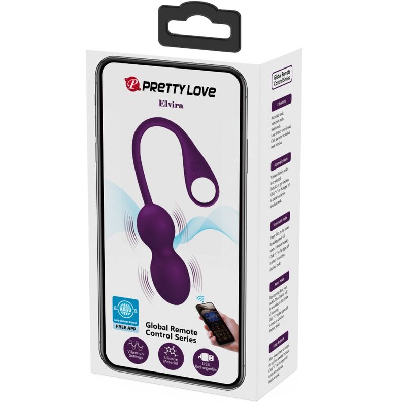 Pretty Love - Elvira Kegel Balls App Fernbedienung Lila