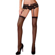 Livco Corsetti Fashion - Mandirin Lc 90529 Hösche + Strumpfgürtel Schwarz