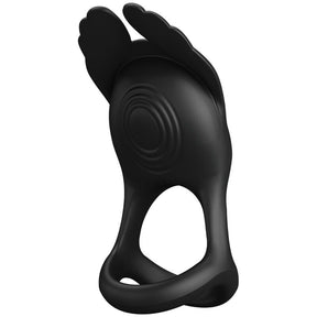 Pretty Love - Silas Vibrant Penis Ring 7 Vibrationen Schwarzes Silikon