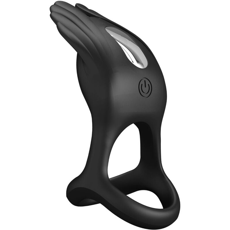 Pretty Love - Silas Vibrant Penis Ring 7 Vibrationen Schwarzes Silikon
