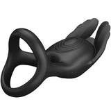 Pretty Love - Silas Vibrant Penis Ring 7 Vibrationen Schwarzes Silikon