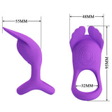 Pretty Love - Silas Vibrant Penis Ring 7 Vibrationen Lila Silikon