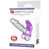 Pretty Love - Silas Vibrant Penis Ring 7 Vibrationen Lila Silikon