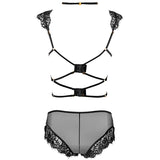 Livco Corsetti Fashion - Palmenom Lc 90614 Bh + Höschen Schwarz L/XL