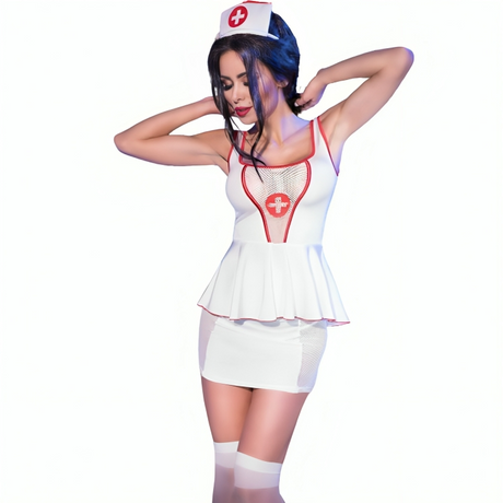 Chilirose - Cr 4160 Kostüm Krankenschwester Top & Rock S/M