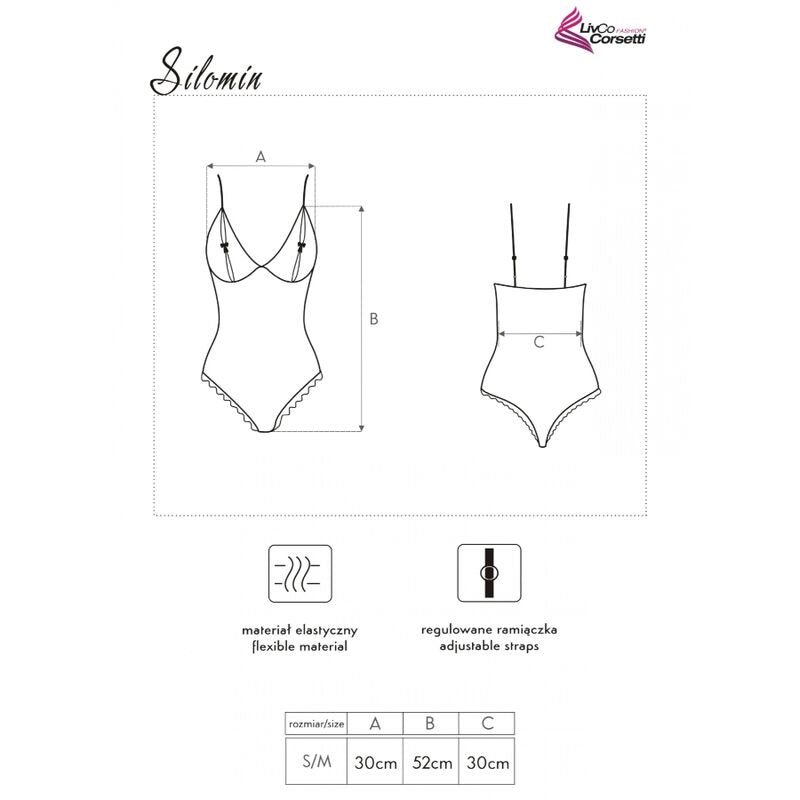 Livco Corsetti Fashion - Silomin Lc 1401 Body + Kleid Schwarz Eine Grösse