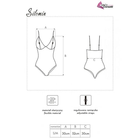Livco Corsetti Fashion - Silomin Lc 1401 Body + Kleid Schwarz Eine Grösse