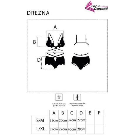 Livco Corsetti Fashion - Drezna Lc 90733 Bh + Panty Schwarz L/XL