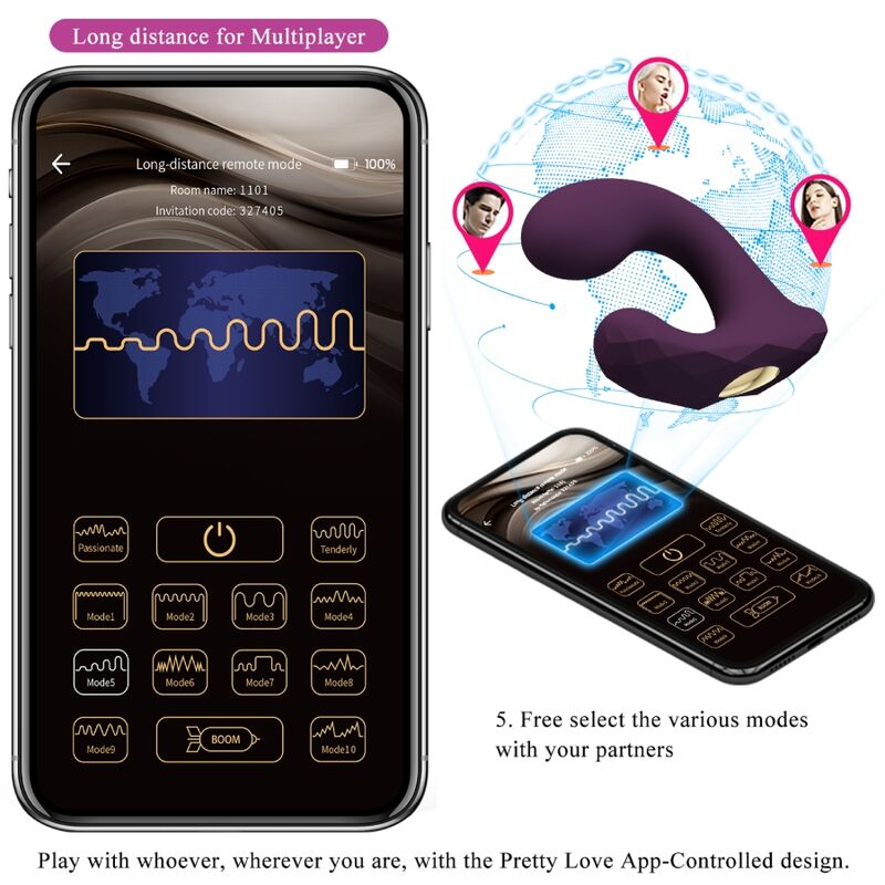 Pretty Love - Billy Vibrationsfernbedienung Lila Kostenlose App