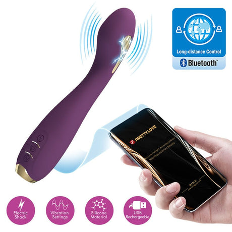 Pretty Love - Hector Electroshock Vibrator Per App-Steuerung Lila