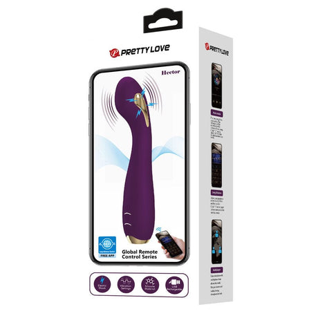 Pretty Love - Hector Electroshock Vibrator Per App-Steuerung Lila