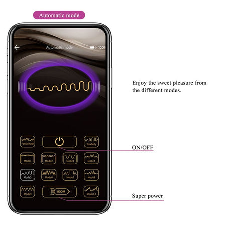 Pretty Love - Hector Electroshock Vibrator Per App-Steuerung Lila