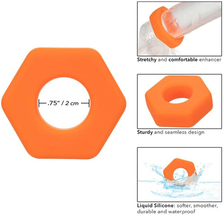 Calexotics - Alpha Prolong Sexagon Ring Orange