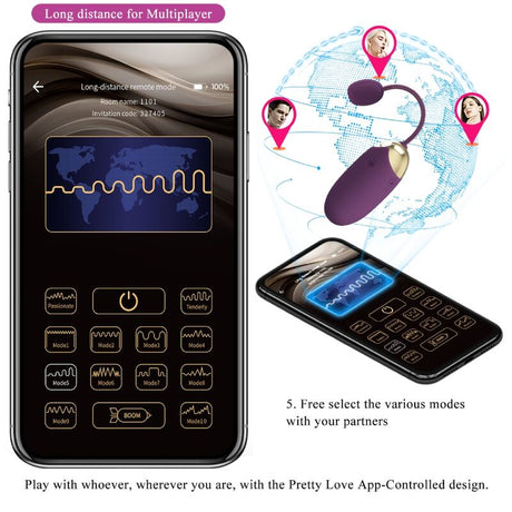 Vibrator Abner App Lilac 4,3 cm.12