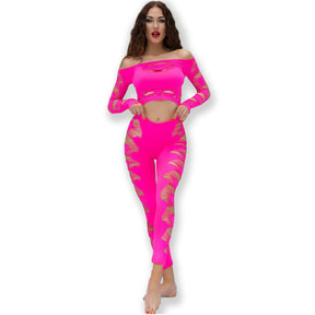 Chilirose - Cr 4632 Top & Hose Pink Größe/L