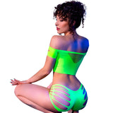 Chilirose - Cr 4433 Top & Shorts Grün S/M