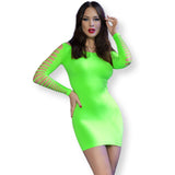 Chilirose - Cr 4617 Kleid Grün S/M